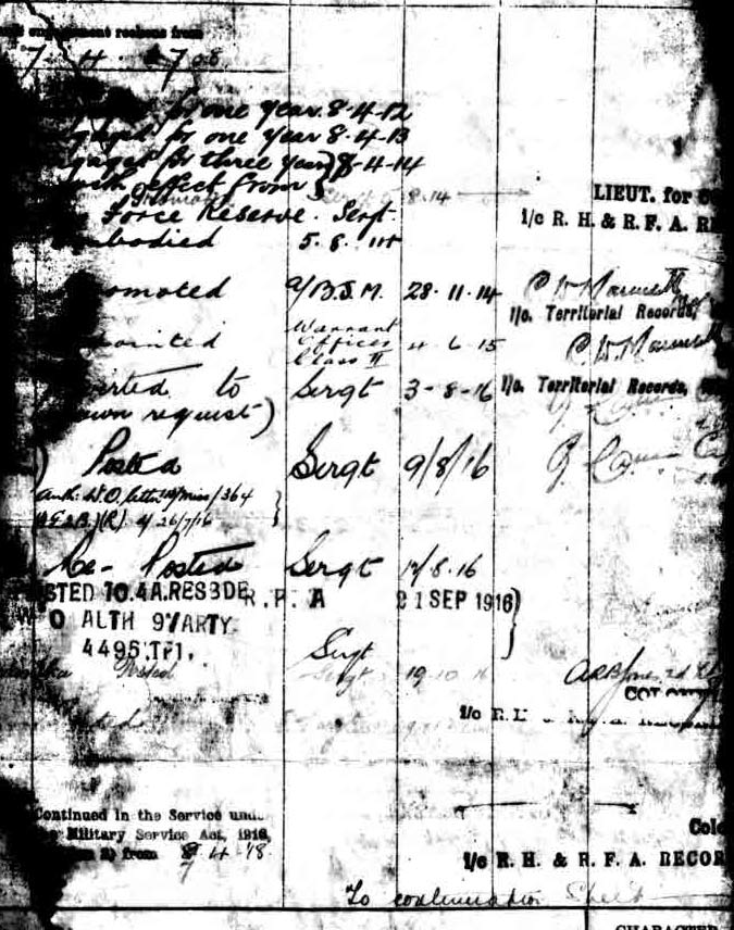 John Charles Byrnes, service record